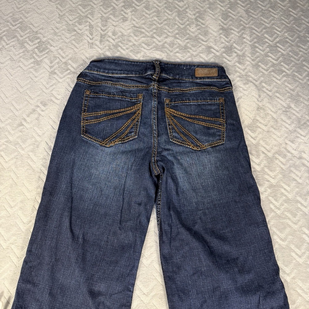 Shyanne Womens Bootcut Jeans Size 27 X 32 Dark Wash Western Embroidered Cowgirl